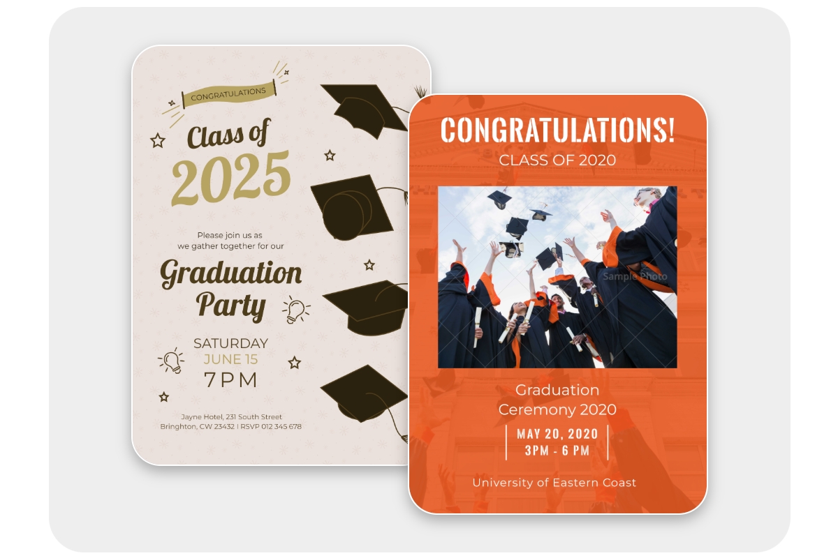 Fotor graduation invitation templates