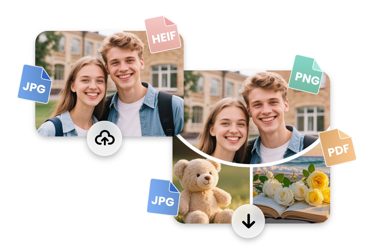 Fotor 的照片合併工具幾乎支援所有常見圖片格式