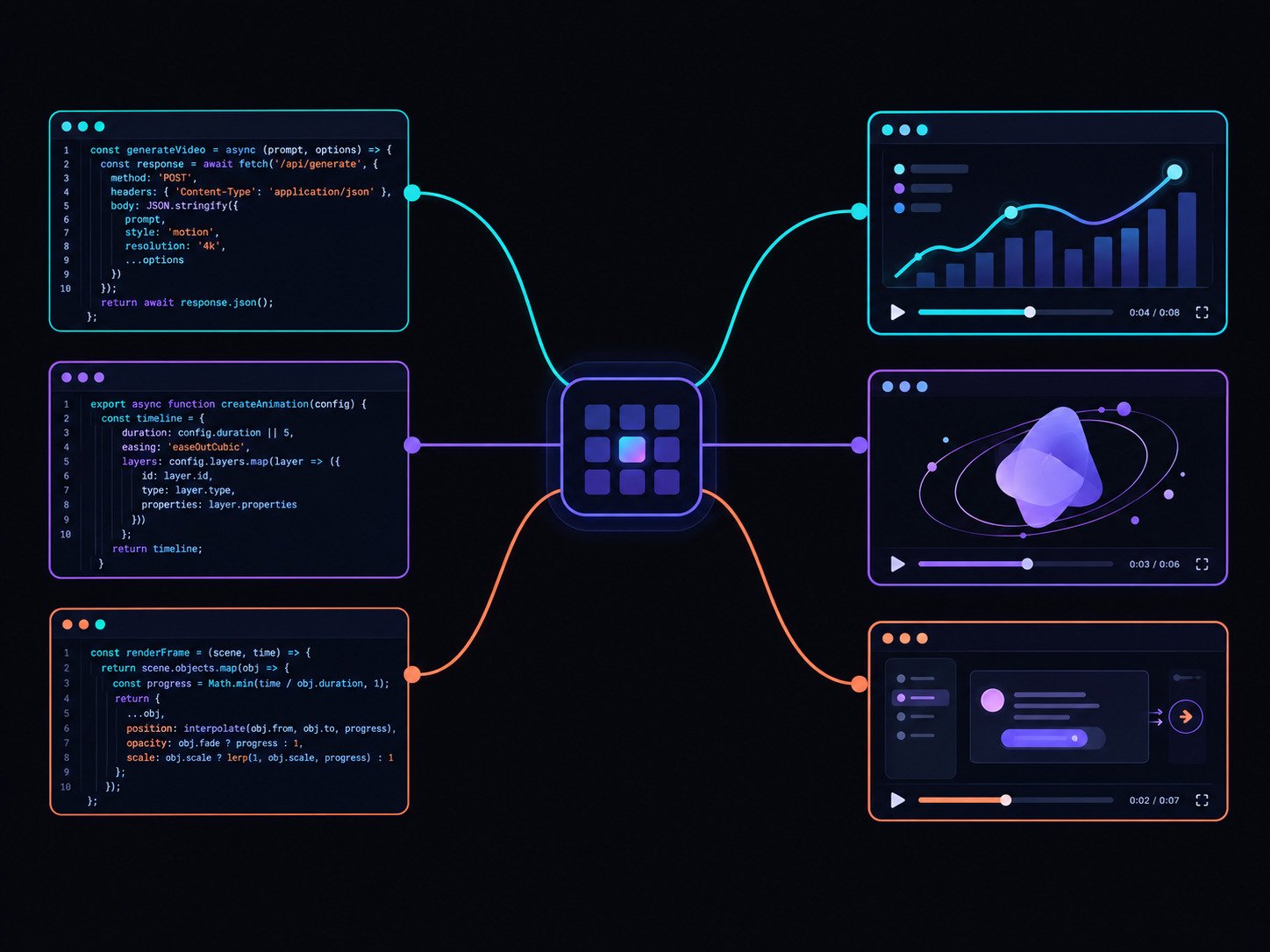 Fotors AI motion graphics generator is powered by a code to video agent
