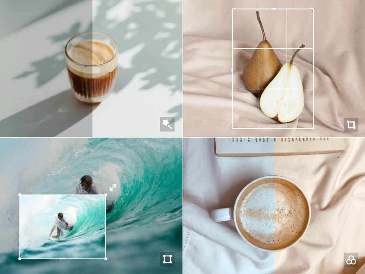 Funciones de edición de foto de Fotor