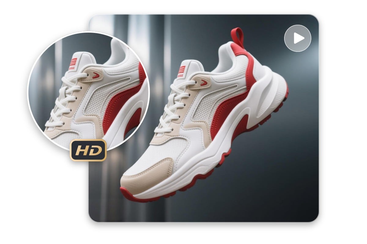 Generate a shoe video mockup in HD effect
