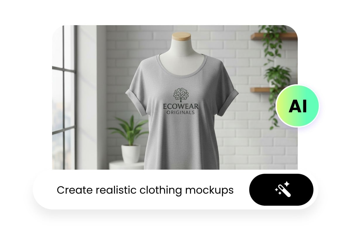 Generate clothing mockups from text prompt