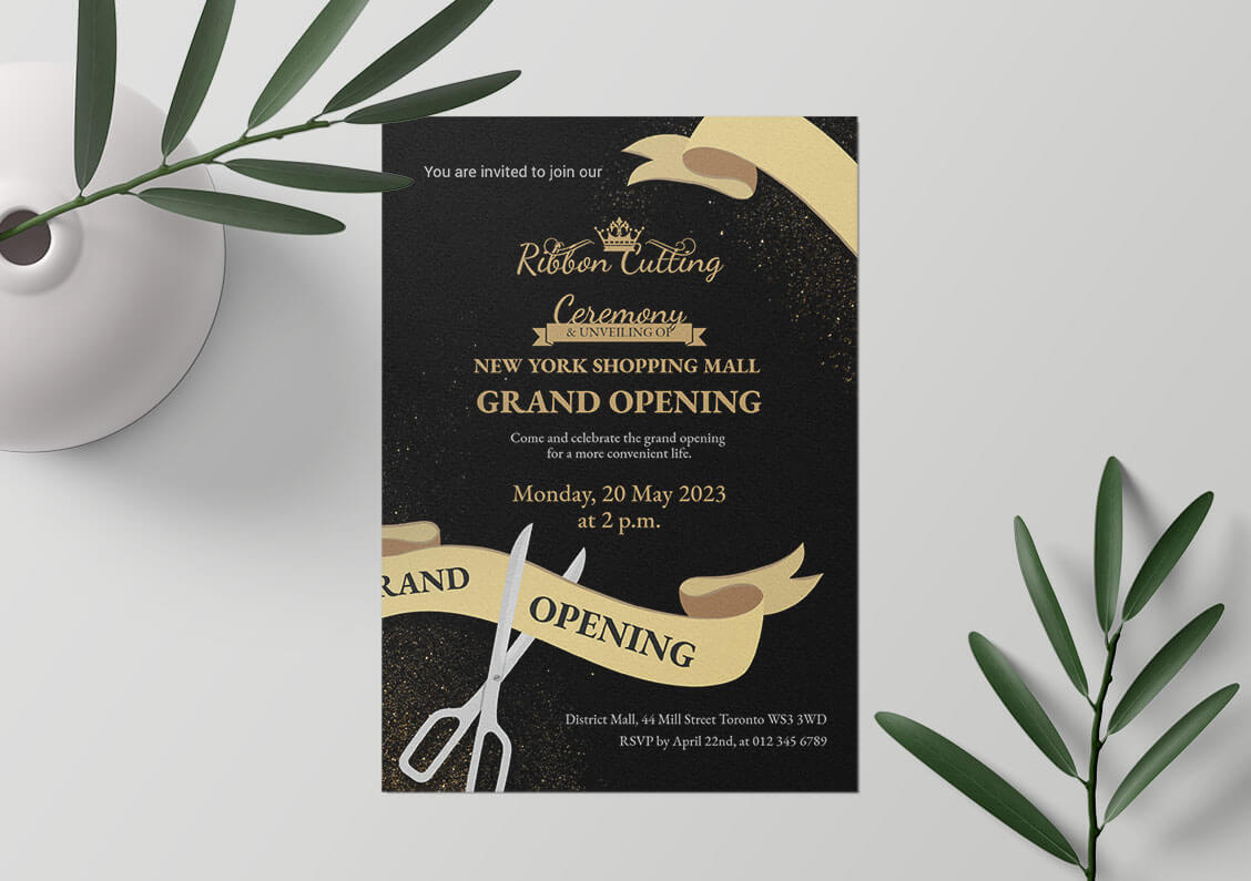 Make Custom Grand Opening Invitations Online for Free | Fotor