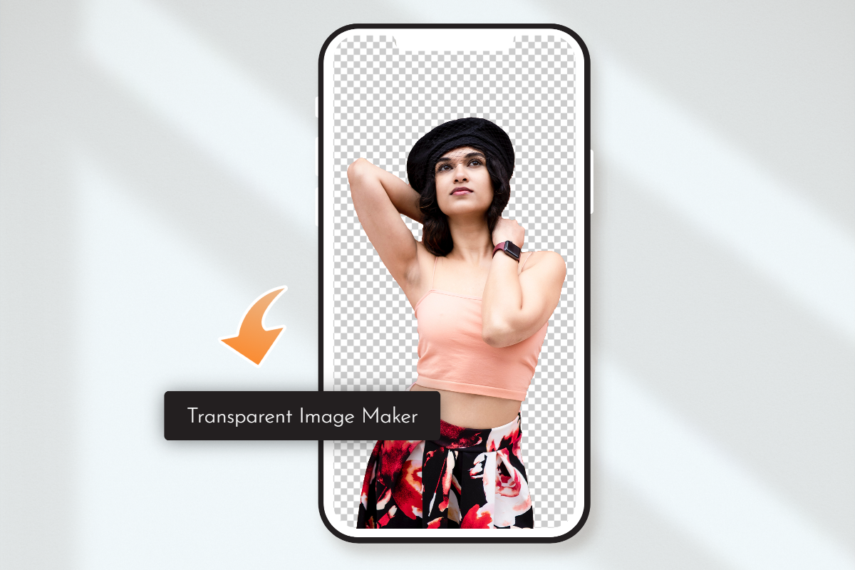 Haga que una imagen femenina sea transparente con la aplicación de creación de imágenes transparentes Fotor