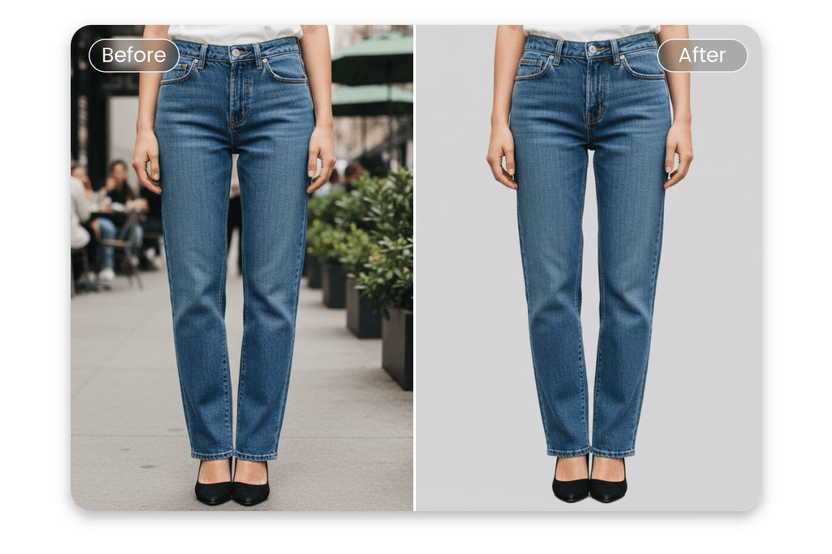 Hintergrund eines Jeans Foto in einfarbigen Hintergrund machen