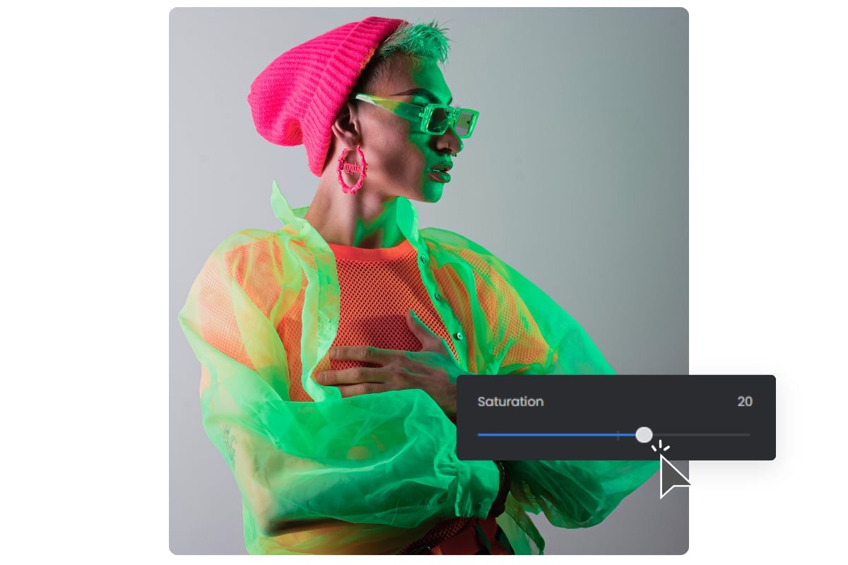 Increase color intensity of an image