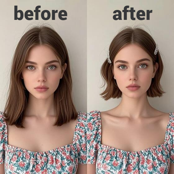 KI Frisur Wechsel von Fotor