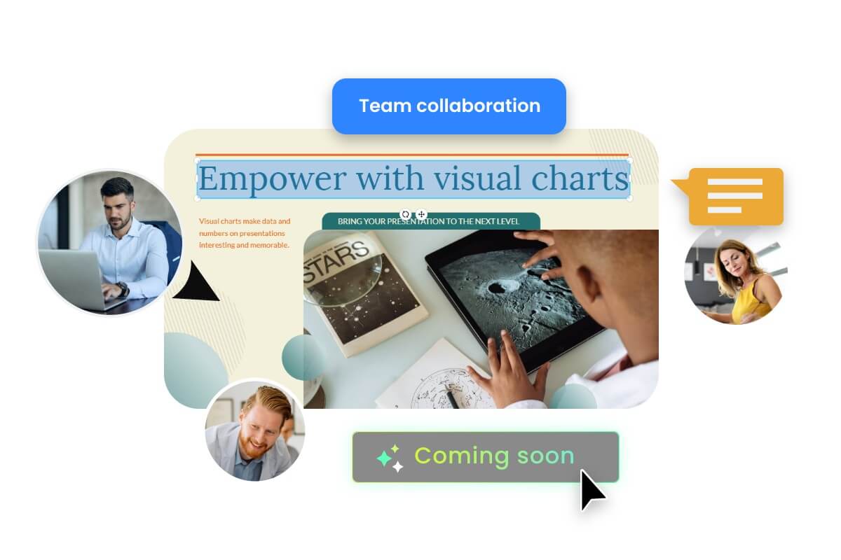 Make PPT presentation designs with team members