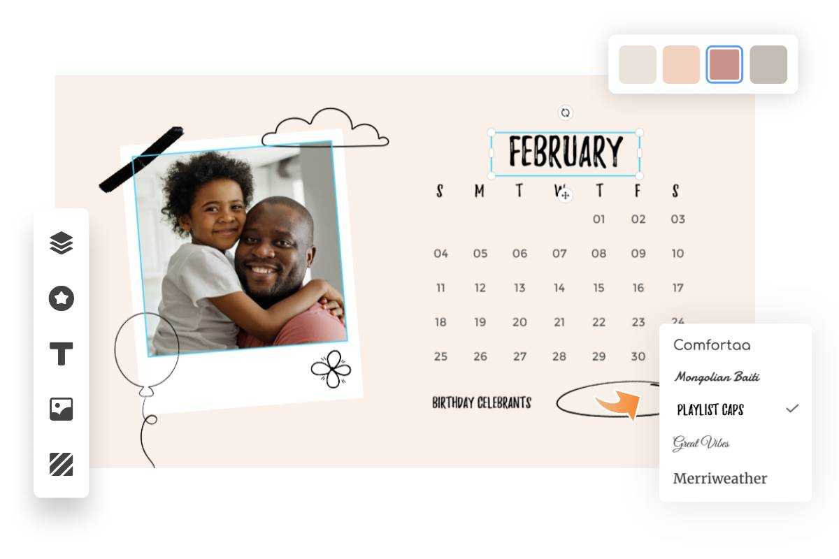 Make Your Own Printable Calendar Image Collage