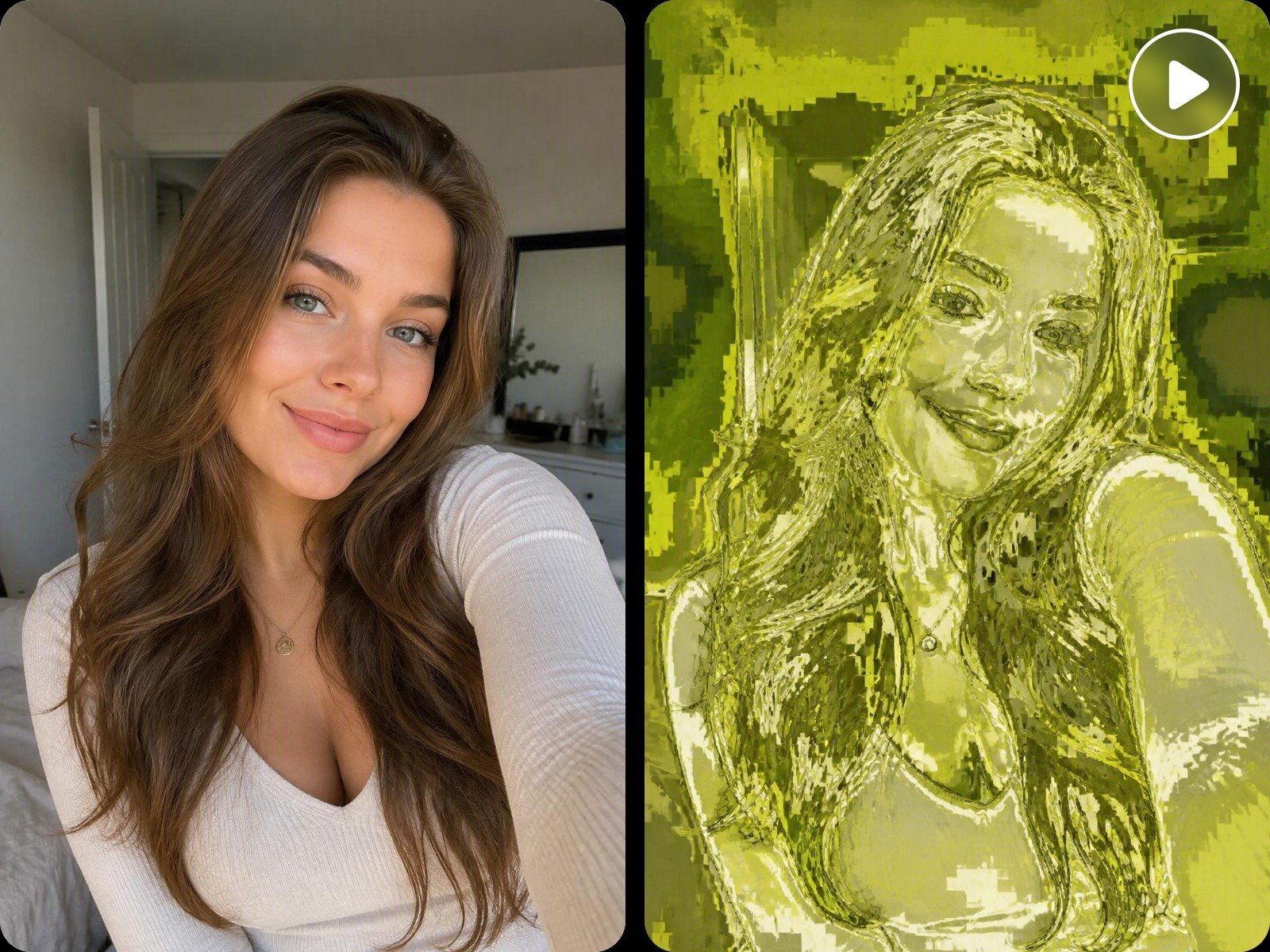 Make a matcha filter video for the female