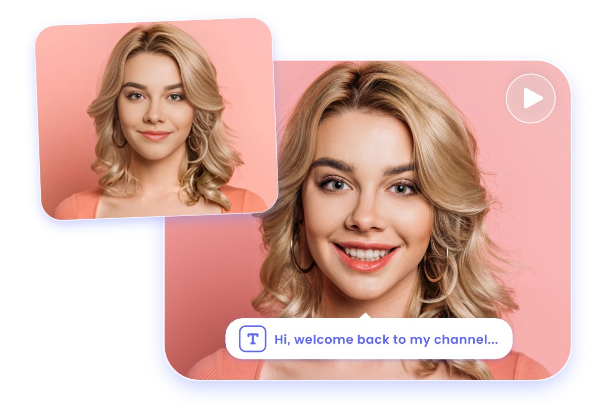 Make the ai person with short curly hair talk like real person