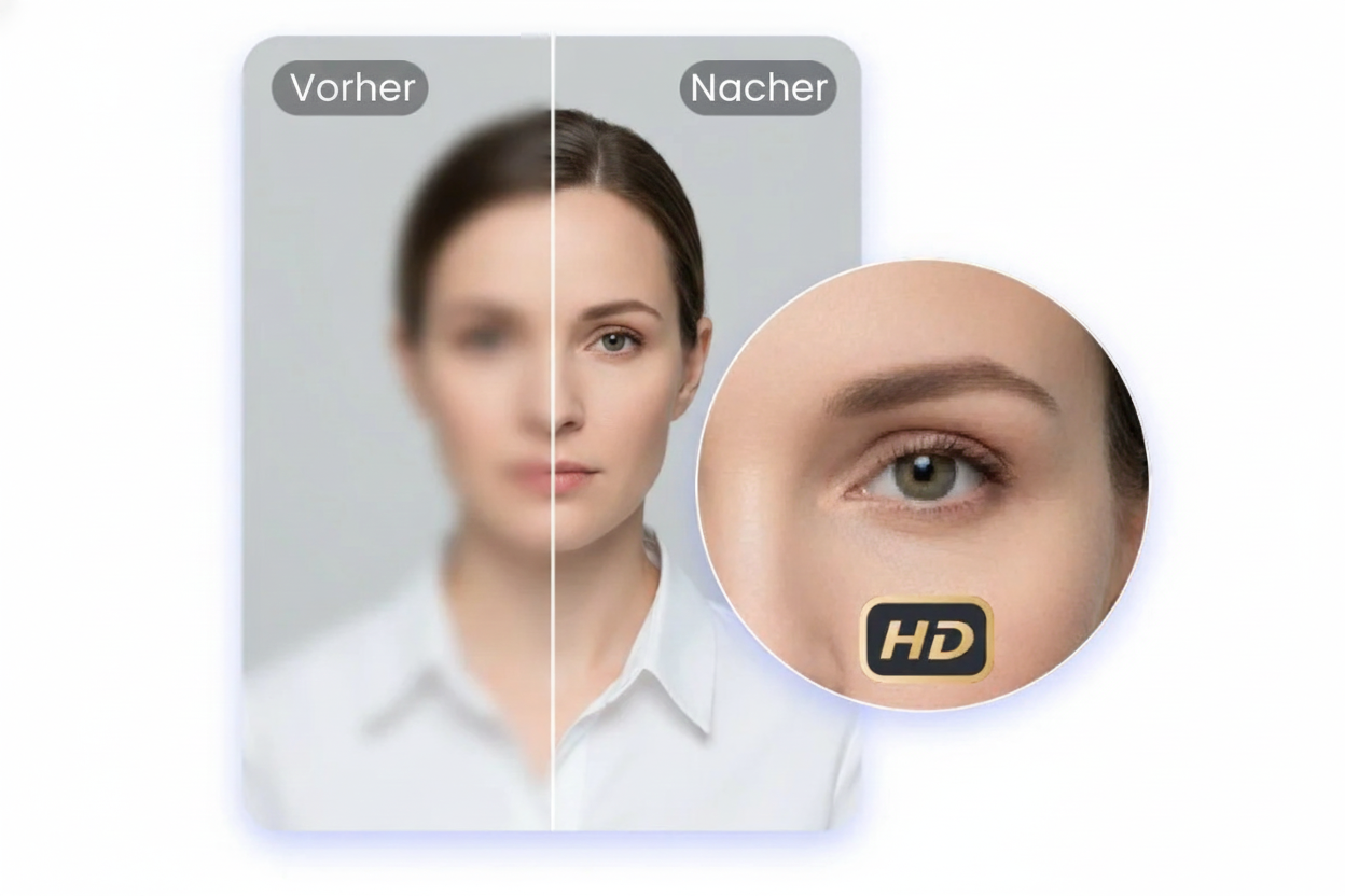 Mit KI Bildbearbeitungswerkzeugen von Fotor Gesicht und Passfoto praezise optimieren