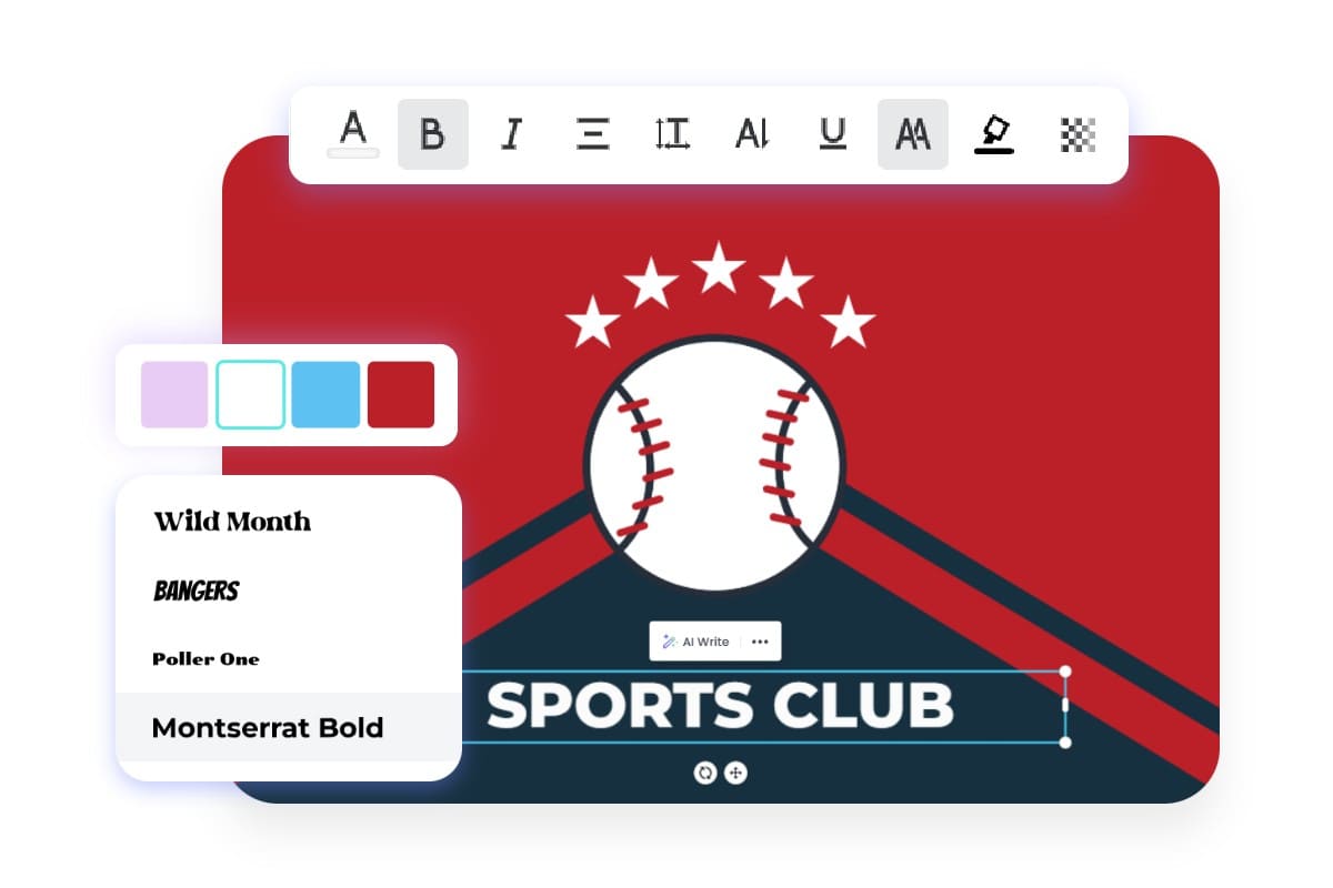 Personnaliser le drapeau avec les outils déditions de photos de Fotor