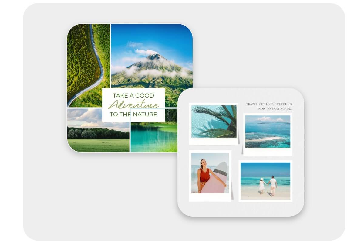 写真のコラージュデザイン