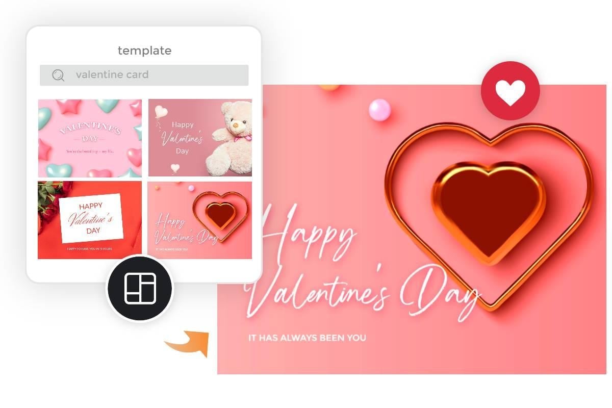 Cartão Dia dos Namorados: Criar cartões de São Valentim online