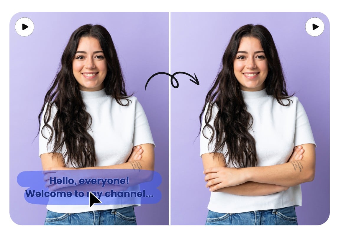 Remove Text from Video with a Single Click