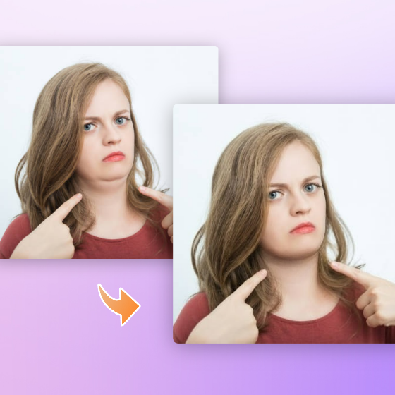 Rmove double chin with fotor