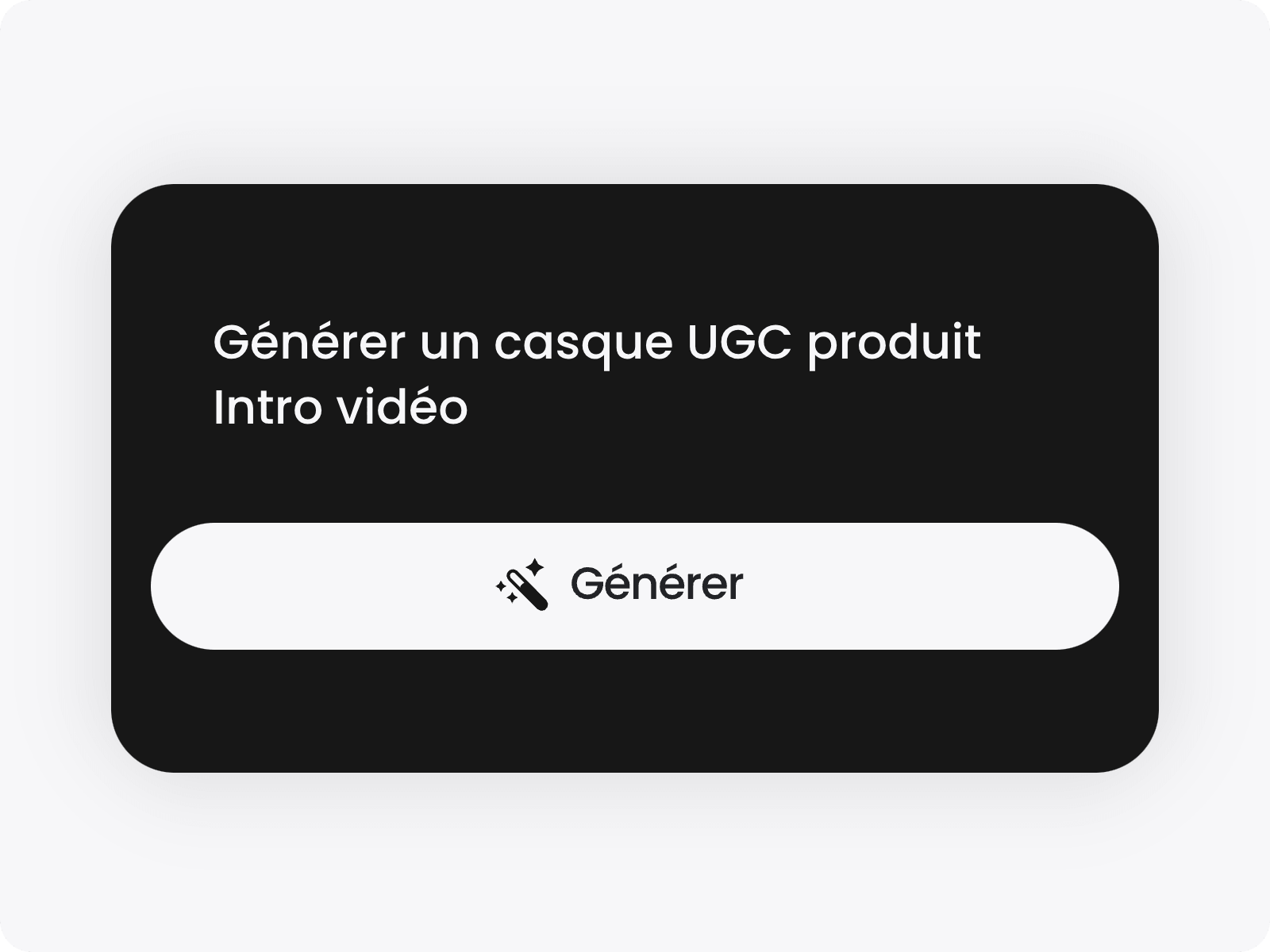 Saisir votre prompt pour générer des vidéos UGC IA