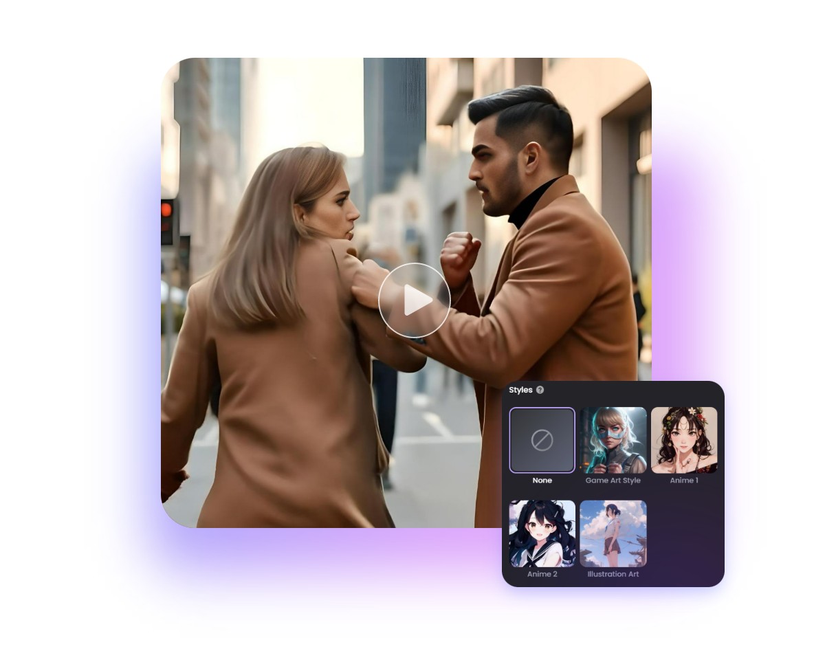 Select different styles to customizes your fight scenes