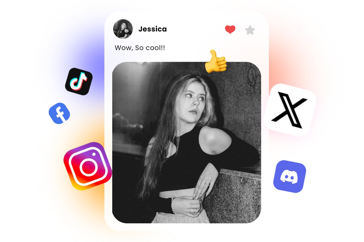 Share black and white potrait on social media to get more likes