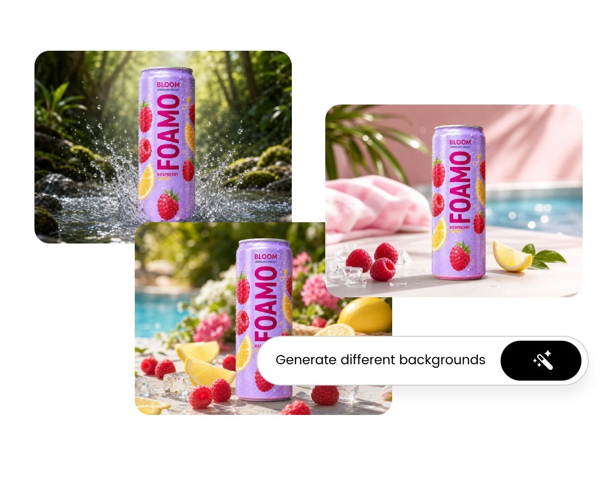 Step 3 change different backgrounds with AI