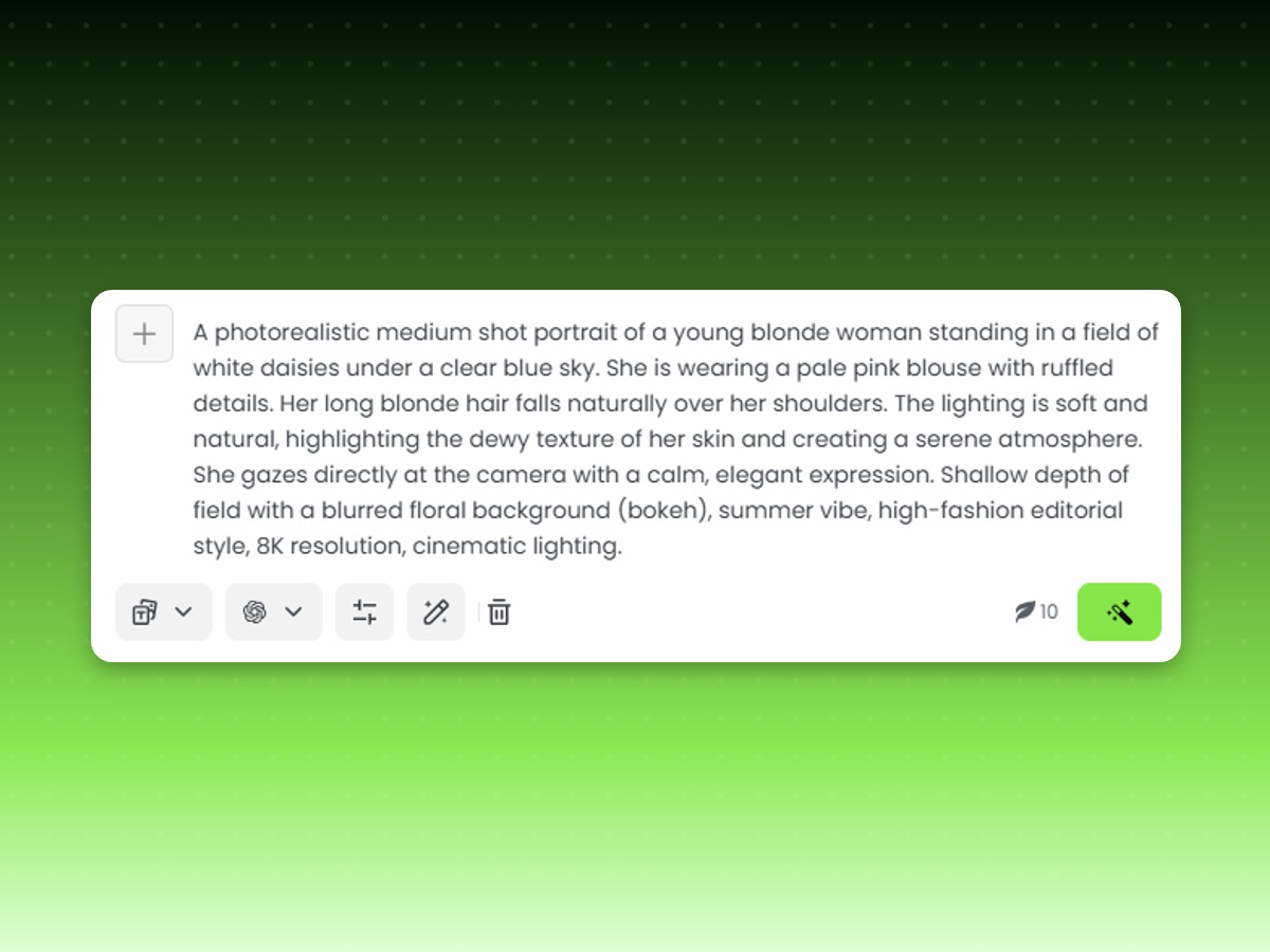 Step one input text prompt to Fotor AI human generator
