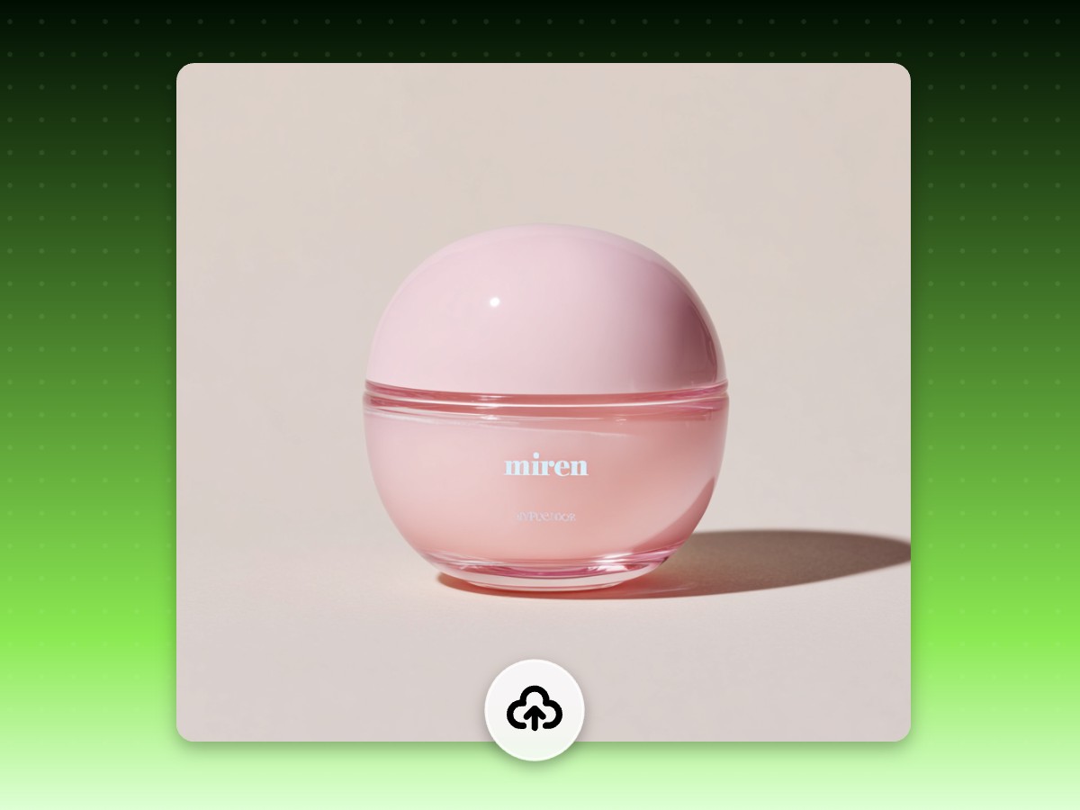 Step one upload a pink skincare product image to Fotor product review image generater