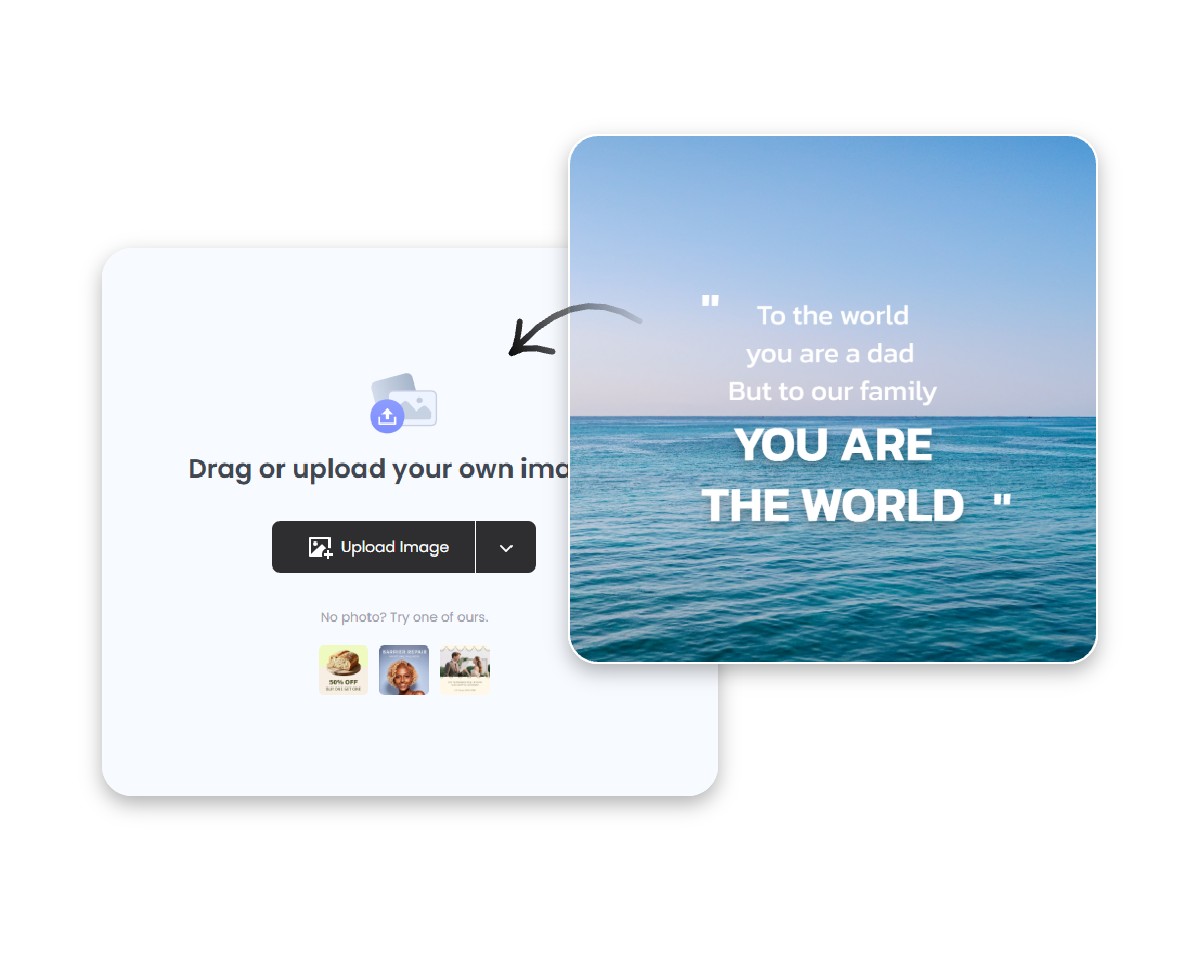 Krok pierwszy: prześlij zdjęcie z angielskimi słowami do tłumacza obrazów Fotor