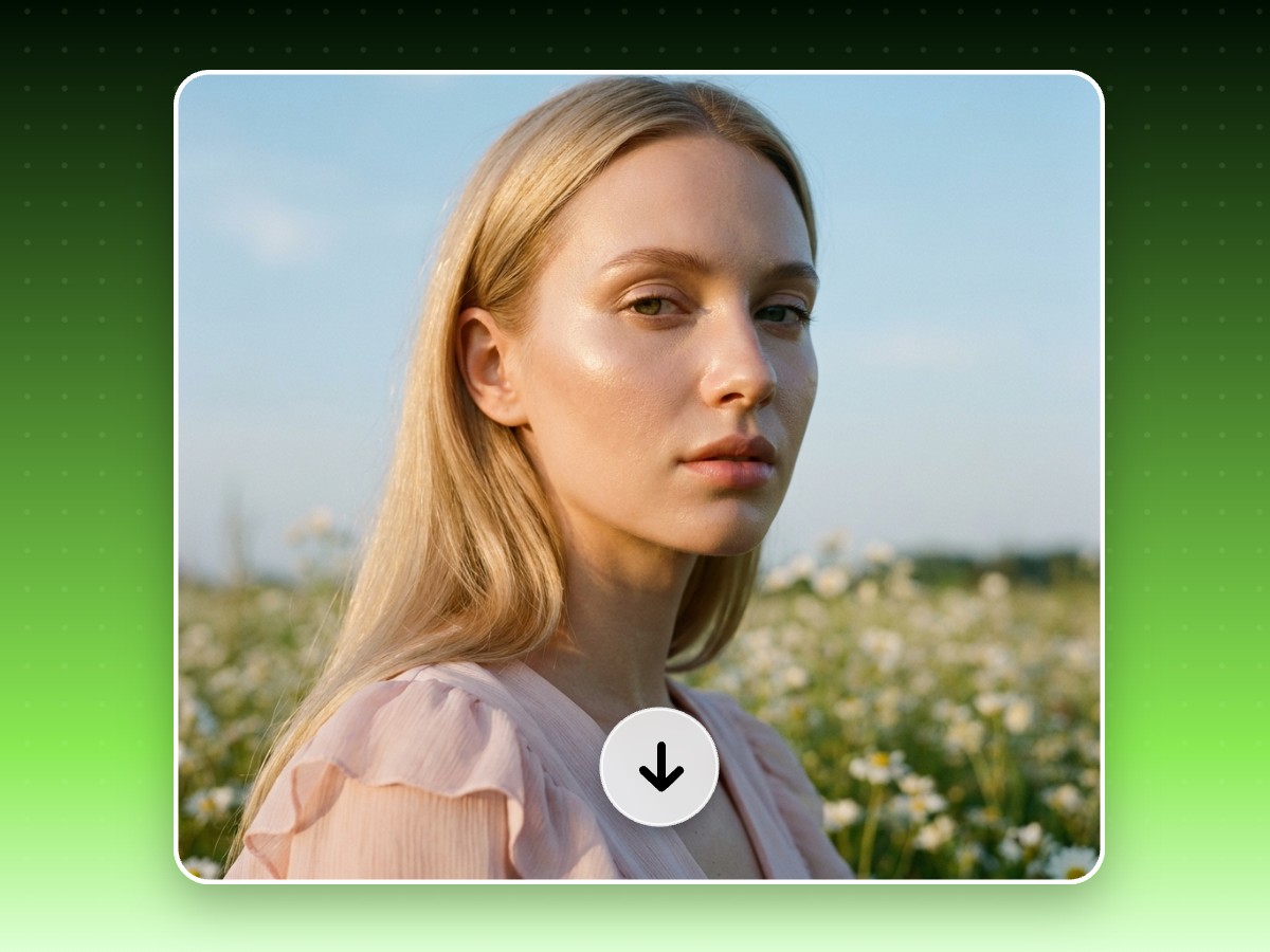 Step three generate a realistic female photo and download it