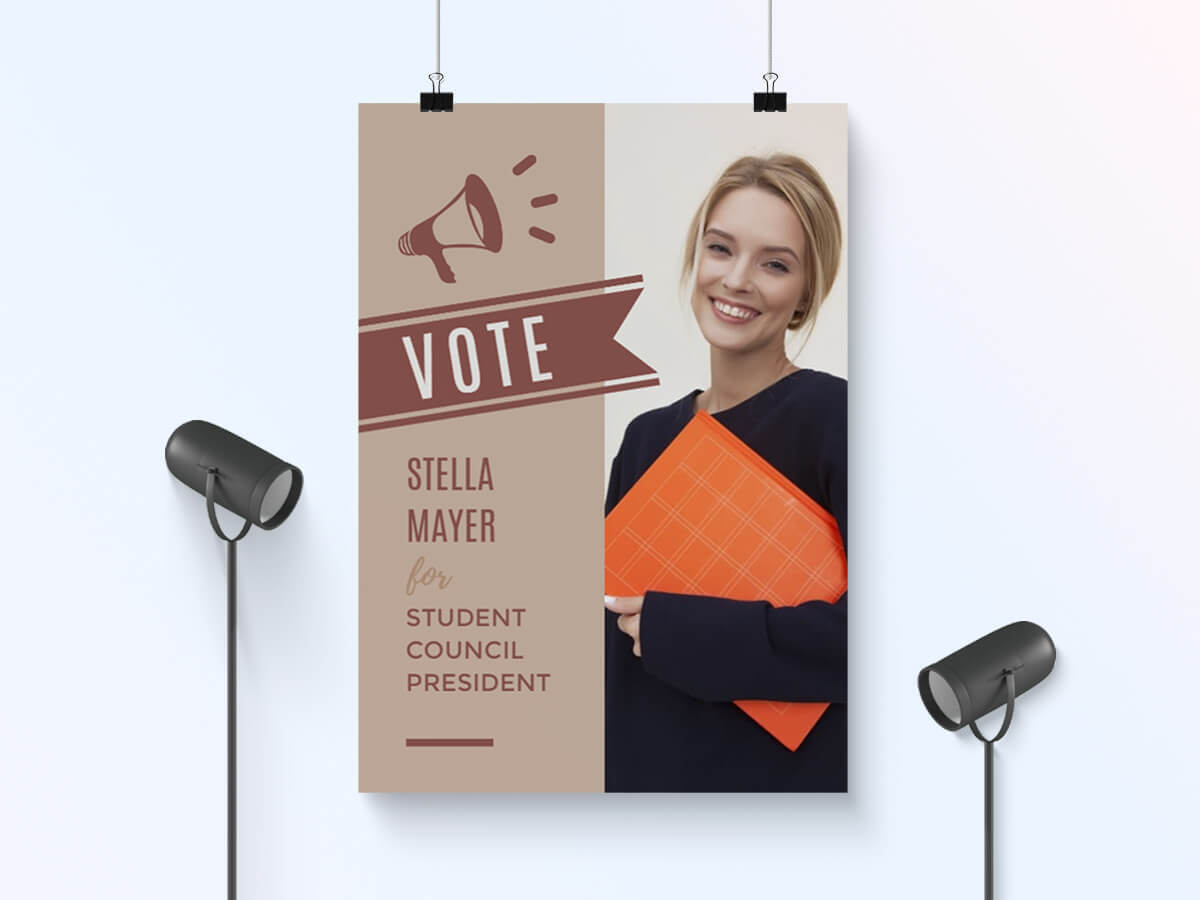 cute student council election posters