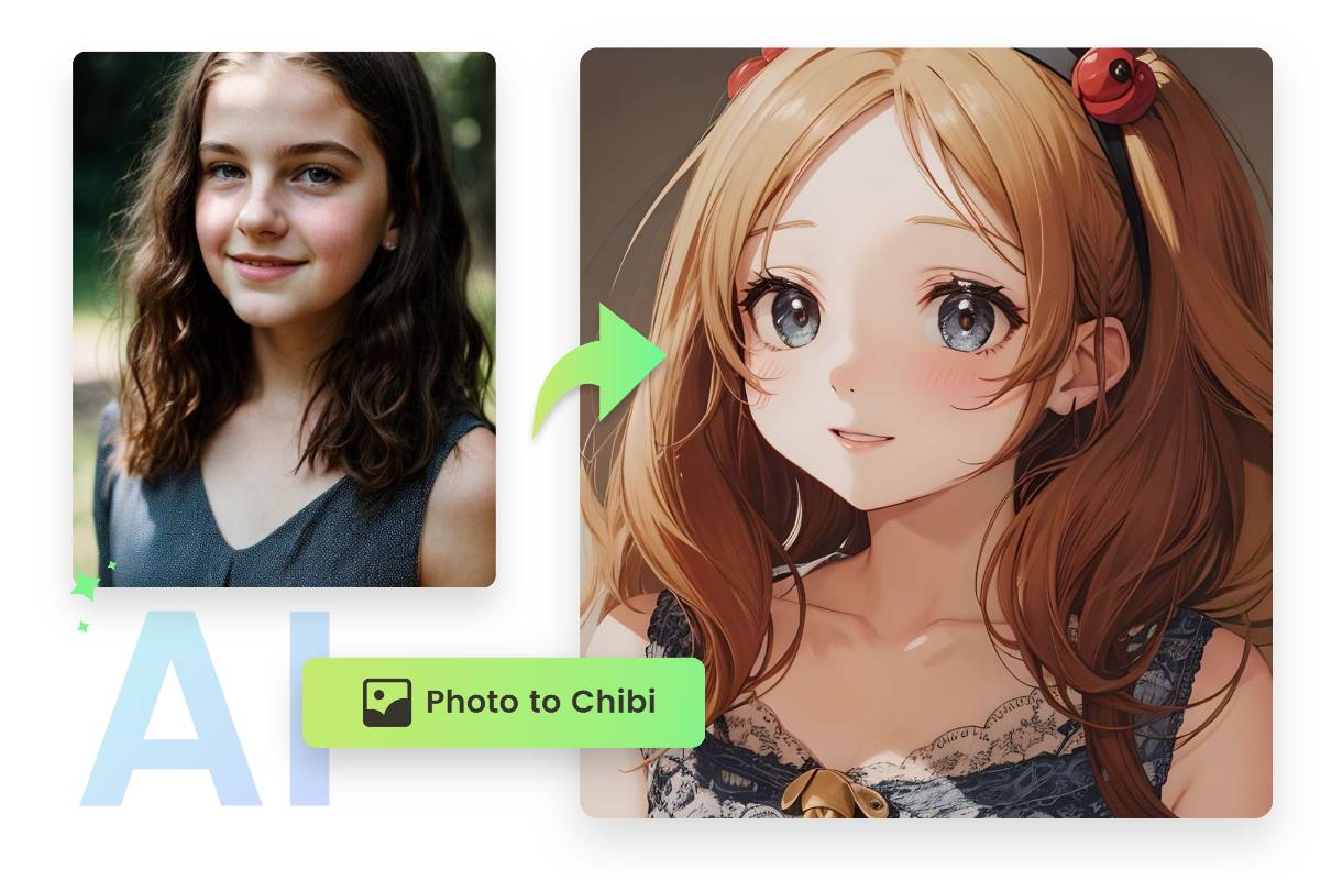chibi anime girl with brown hair