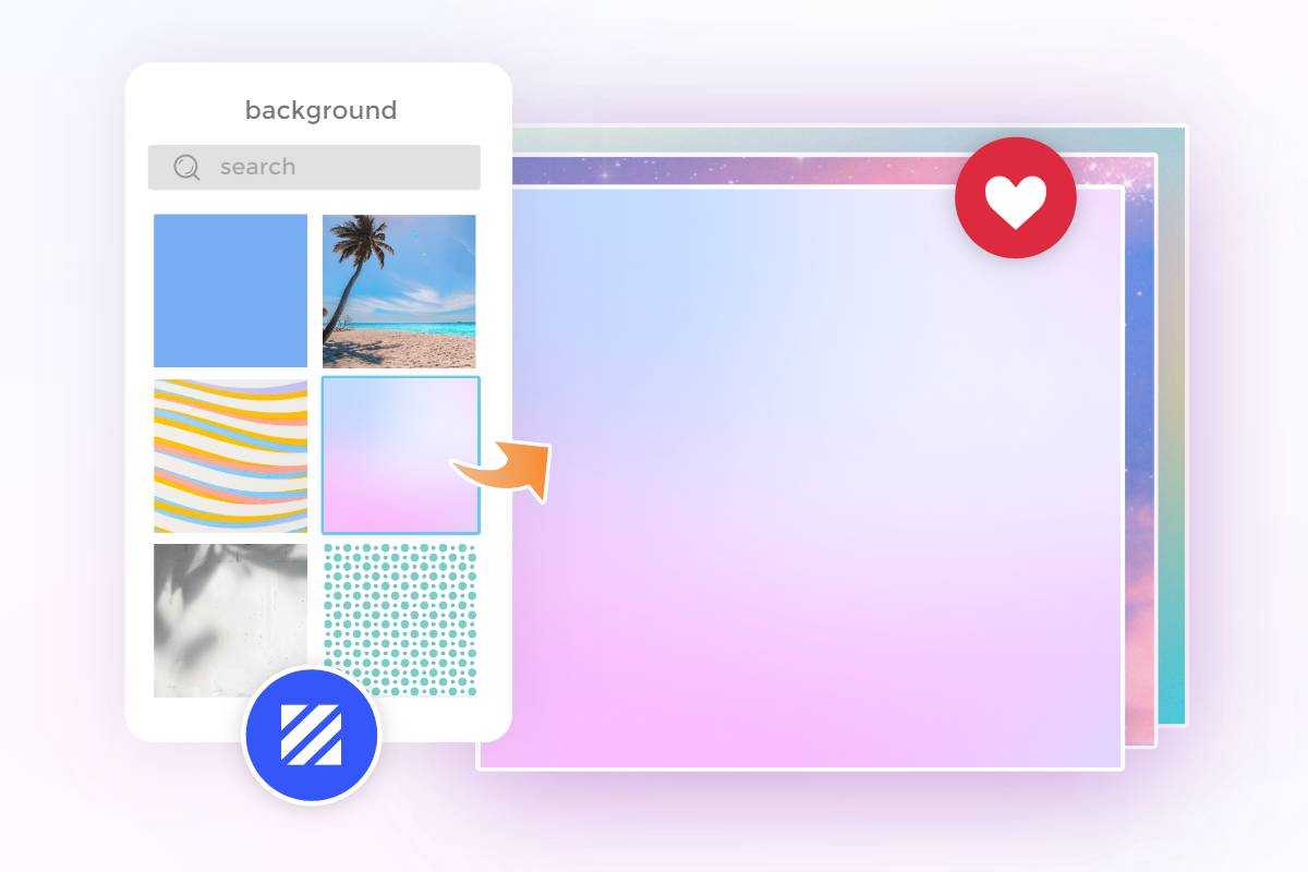 Una amplia variedad de imágenes de fondo para elegir