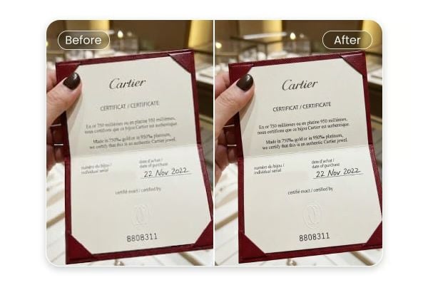 Unblur text in image to restore readability and clear words using Fotor blur remover