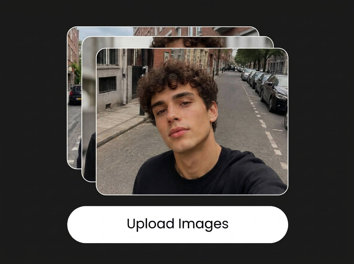 Upload multiple images to Fotors Tiny Desk AI video generator