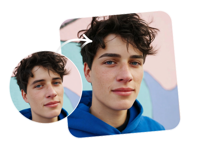 Use Fotor AI eyebrow filter to change eyebrows for the man