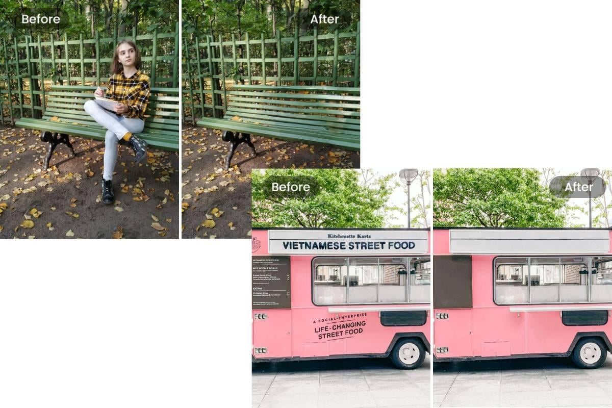 Fotor zum Entfernen von Personen und Text aus Fotos verwenden