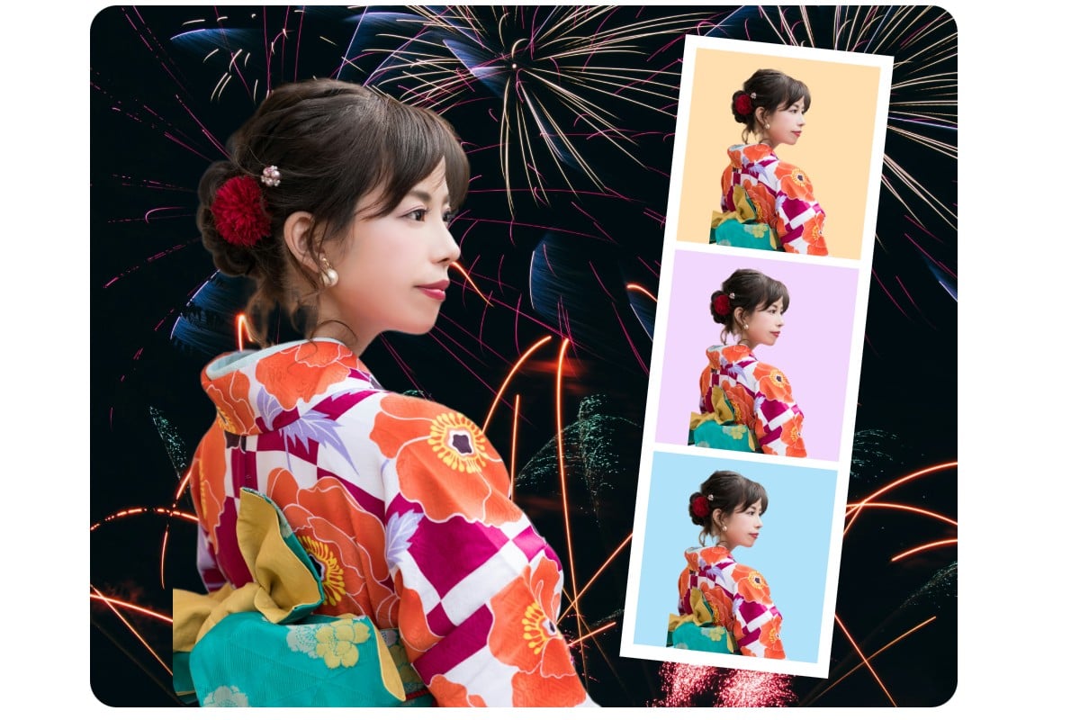 Fotorの背景変更機能で写真をプリクラ加工する