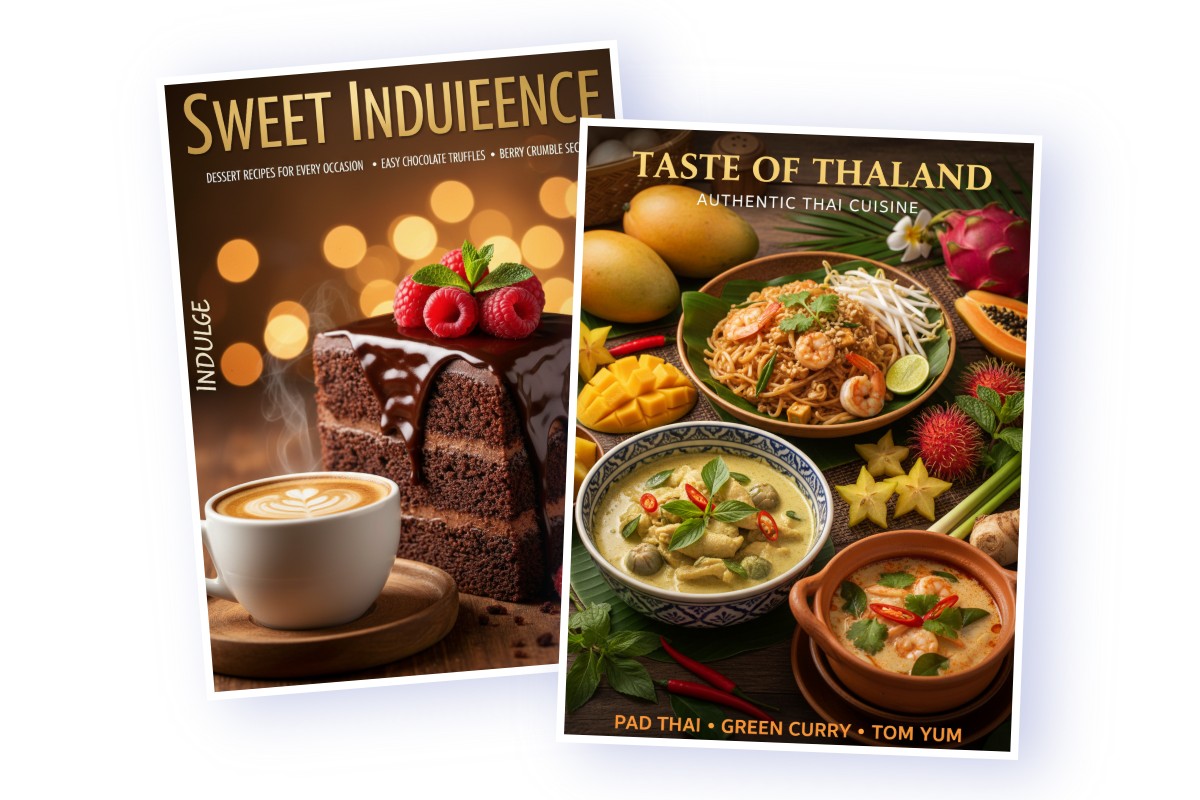 Use the AI food images to design food poster