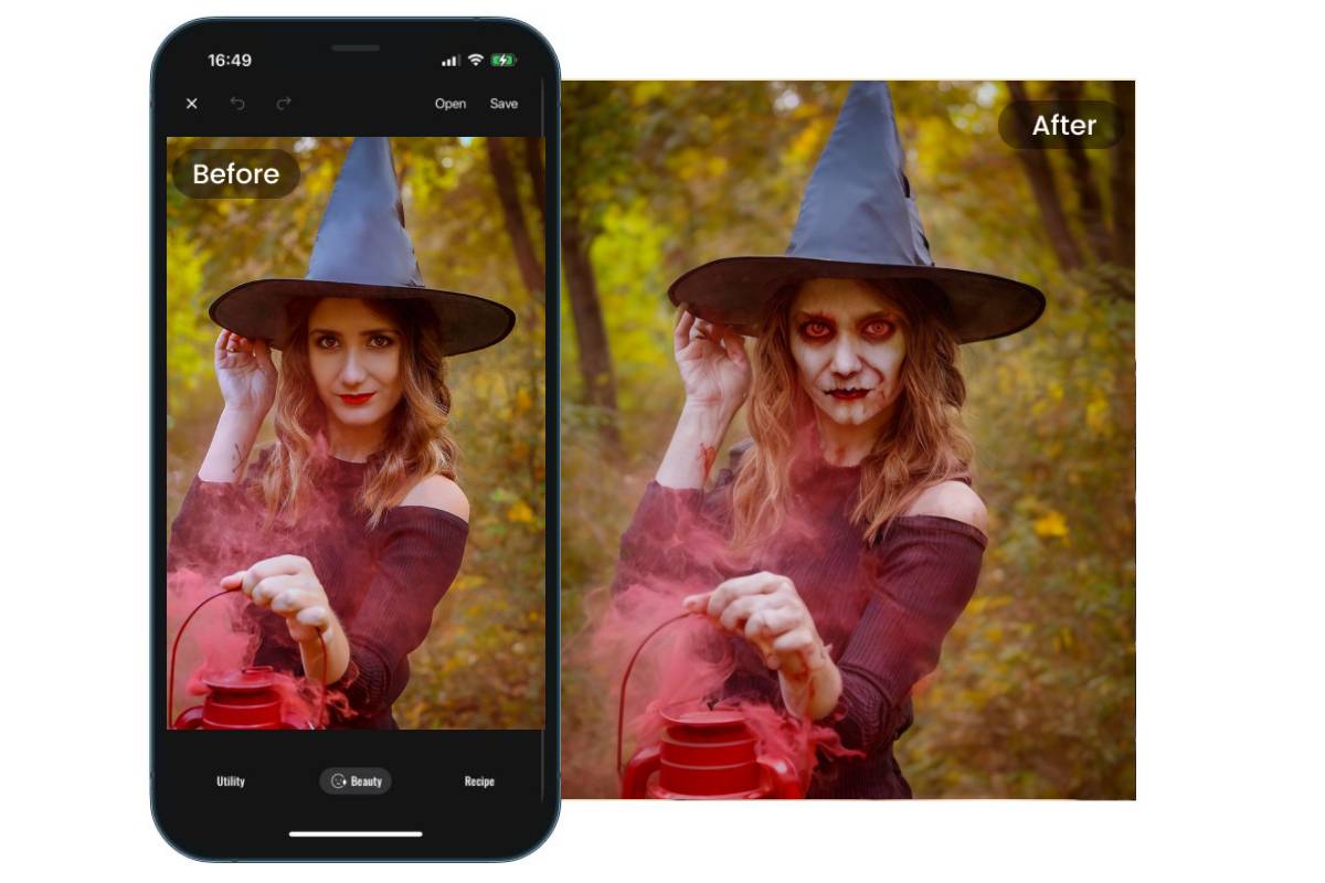 Zombie Filter: Make Zombie Face Makeup with AI | Fotor