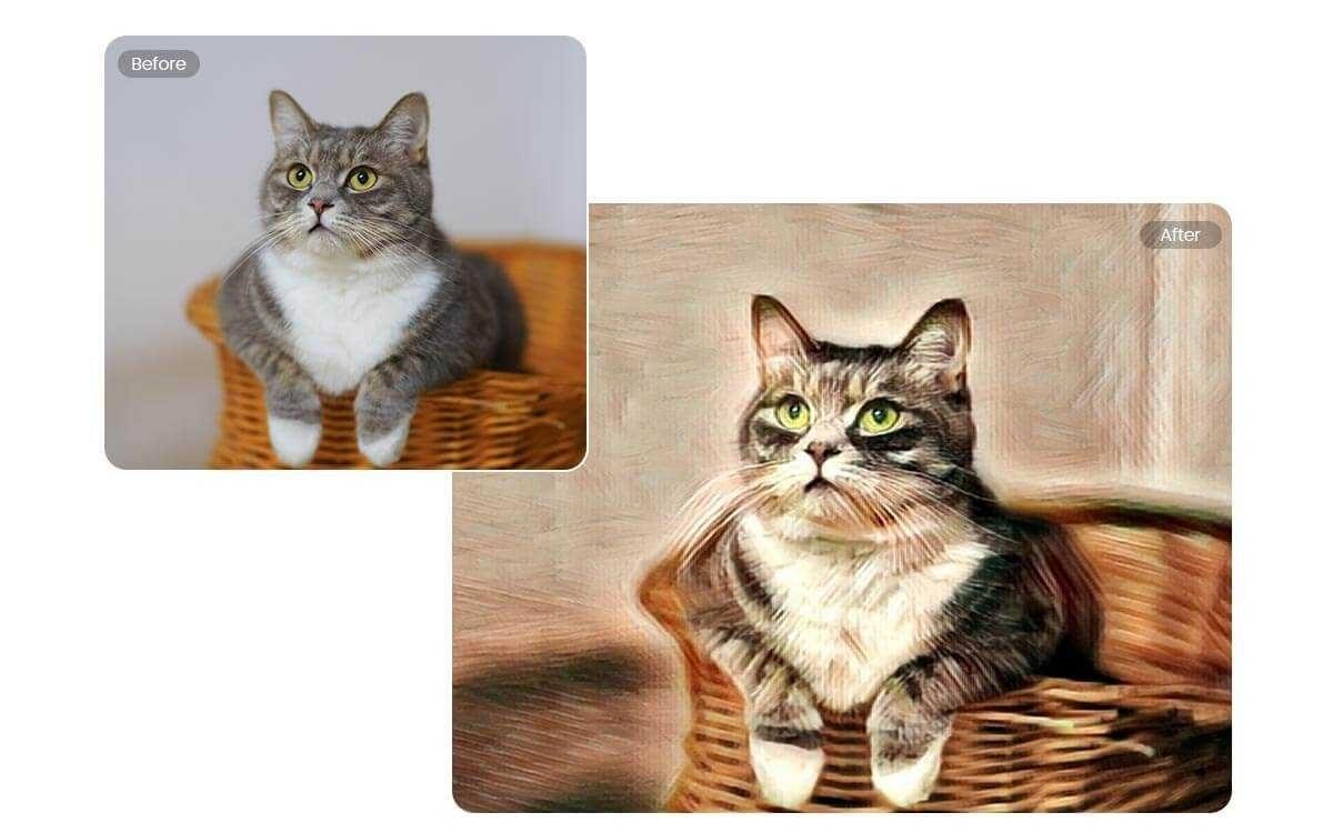 Verwandeln Sie ein Katzenfoto in ein Gemälde