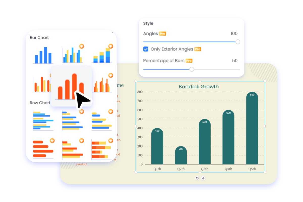 Visualize SEO data with graphs and charts easily using Fotor
