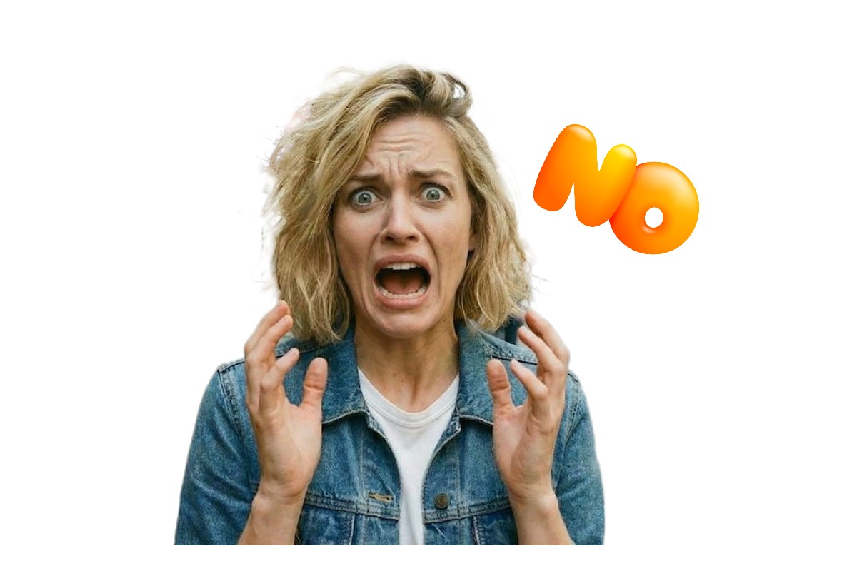 A funny whatsapp sticker of a woman with a crying face
