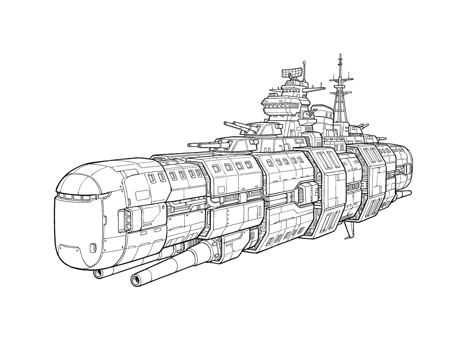 A sketch draft of a submarine generated with Fotor AI