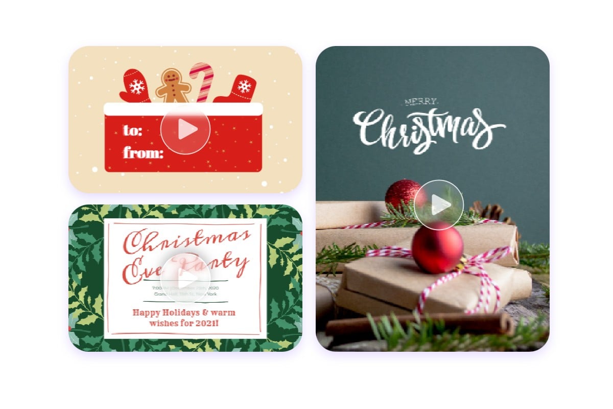 A variety of holiday and christmas style templates