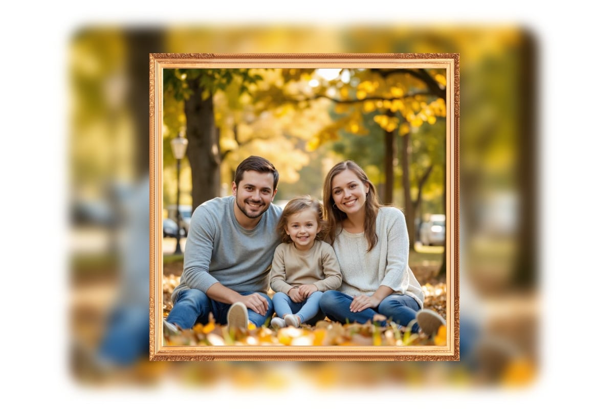 Add a border to a family photo