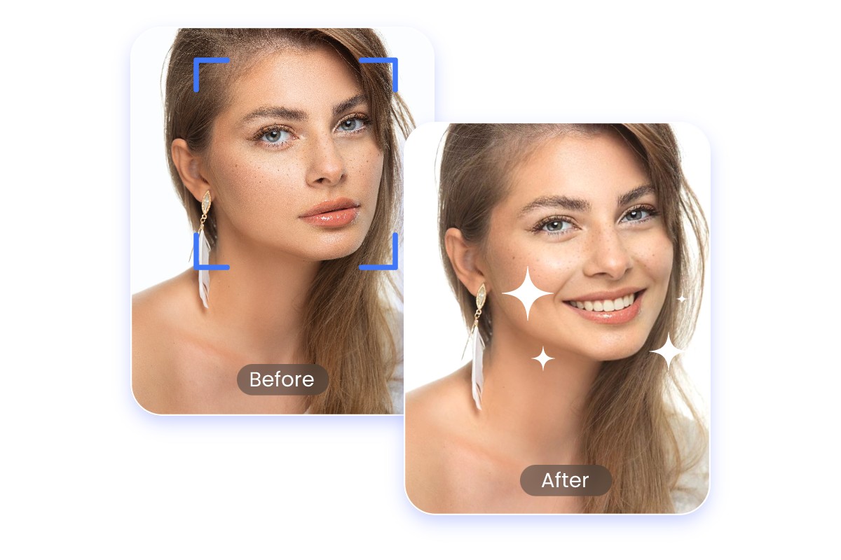 Add a natural and realistic smile to a photo of a beautiful girl