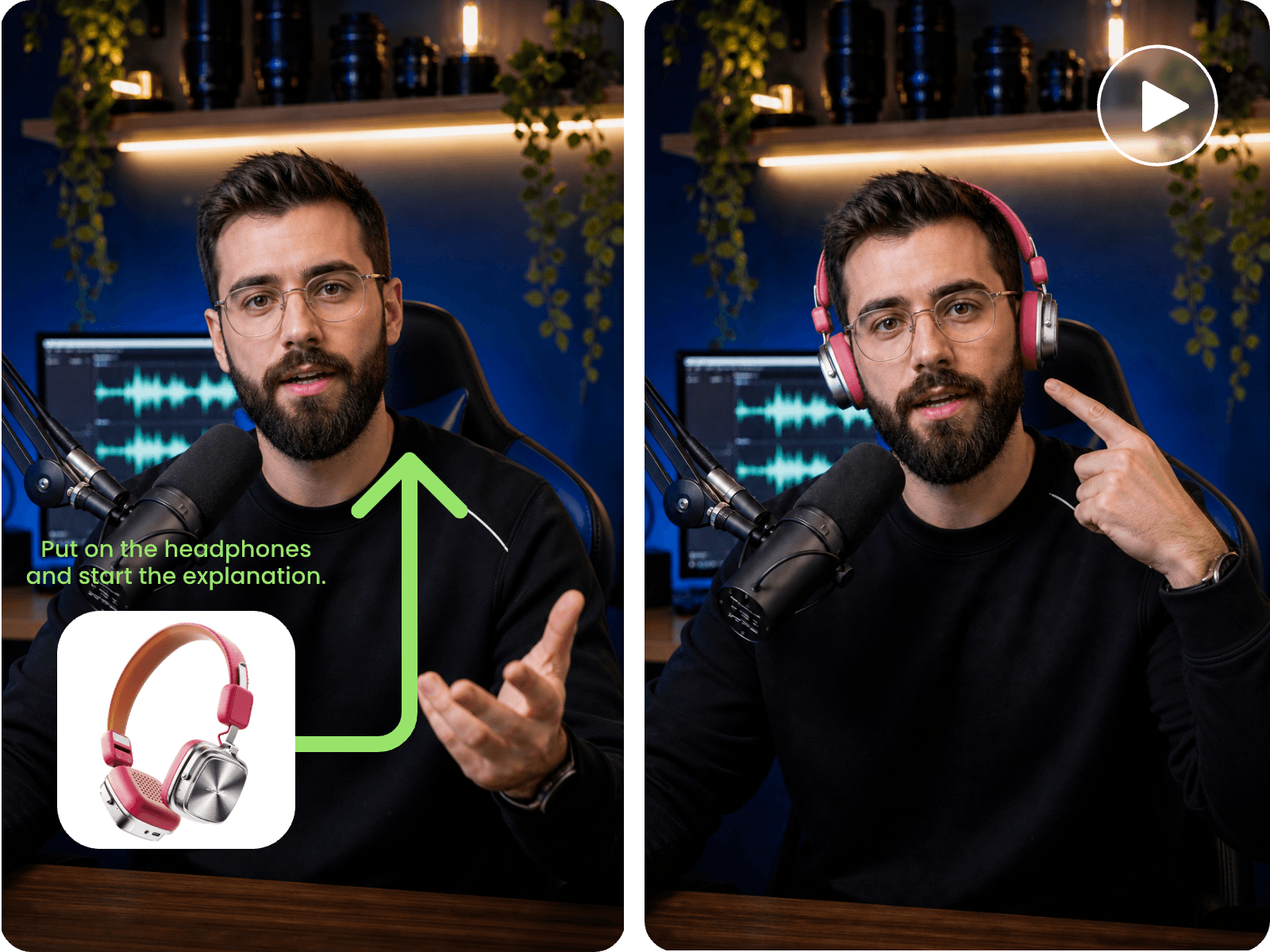 Add a product on to a model image to generate a video with draw to video ai