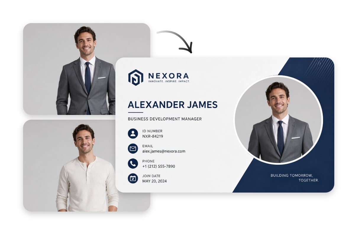 Add a suit to id official photos