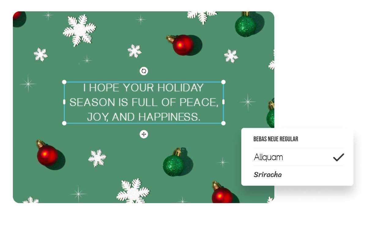 Add christmas quotes to snow images and a text tool box