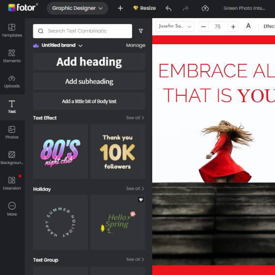 Add classy text to image